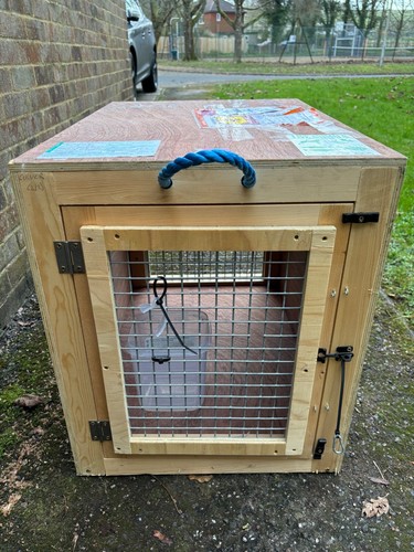 Wooden dog crate high x - crate, (24"