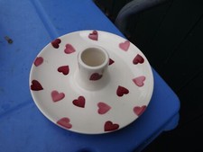 Emma Bridgewater Pink Hearts saucer candle holder Never Used Labels attached