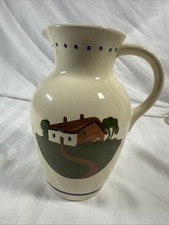 Motto Ware Pitcher Jug Dartmouth Pottery Vintage  19cm Good Condition
