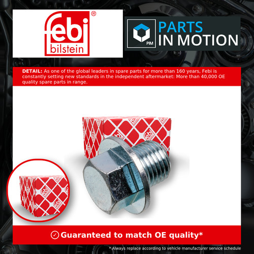 Sump plug fits - nissan, micra