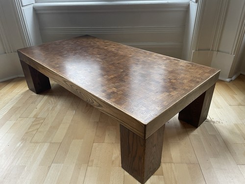 Oak mosaic coffee table - mosaic,