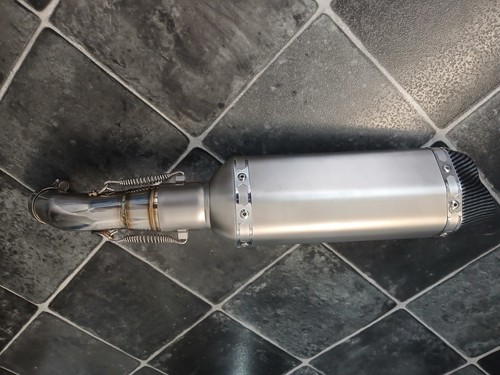 Exhaust silencer and - link, pipe
