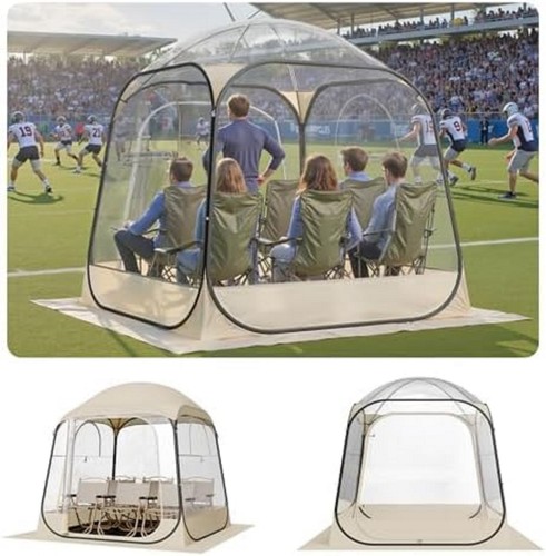 Pop sports tent - up,