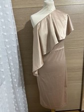 Lisa Jayne Dann Womens Beige Satin Pencil Dress Size 10