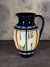 Vintage Hartley's HARTROX Studio Pottery Hand Painted Jug Pitcher 28cm Navy Blue