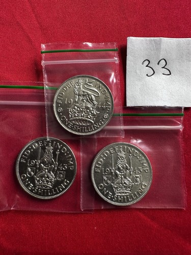 Silver shillings coins - silver,