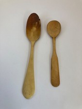 TWO ANTIQUE CARVED BOVINE BONE