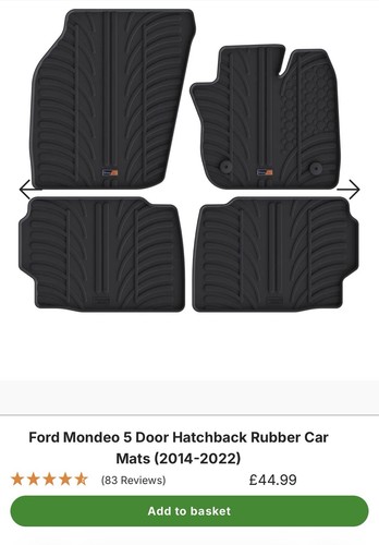 Mondeo mk5 rubber mats and - mk5,