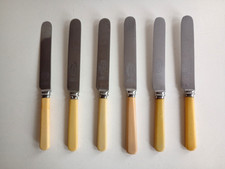 6 Vintage Faux Bone Handle