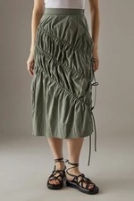 Warehouse Khaki Green Taffeta