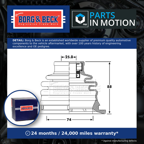 Joint boot fits renault - cv,