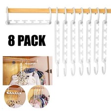 8Pcs Space Saving Multi Function Magic Wonder Closet Organizer Hanger Clothing