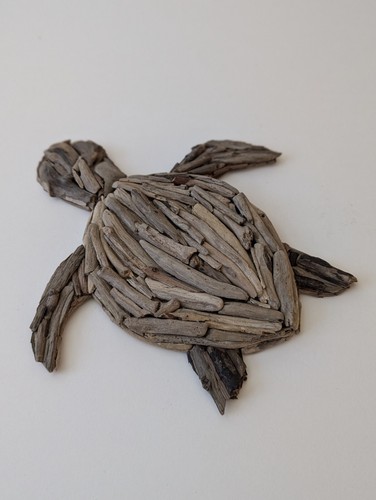 Handmade driftwood turtle - handmade, wall