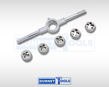 Tap and Die Set 6Pc Metric with Wrench Hand Threading Steel Threading Tool Set