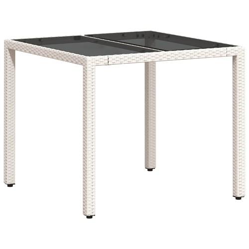 Garden table with glass top - table,