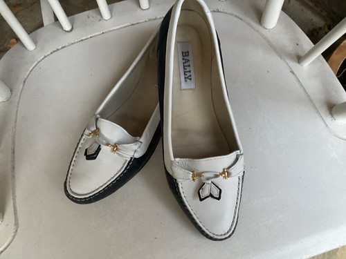 Bally leather navy white - bally,