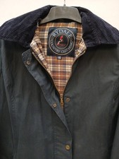 Rydale 3/4 Length Wax Jacket Size 16 Women's Waterproof Waxed Cotton Coat Navy