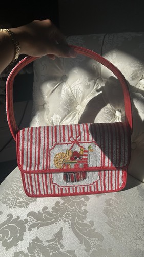 Red and white striped - and,