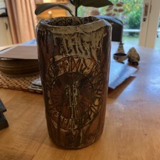 Bernard Rooke Early Large Vase. Stoneware Brutalist Sculpture. Mid Century 