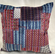 Mulberry Bohemian Patchwork  Velvet CUSHION COVER ONLY 42 cm x 42 cm Handmade UK