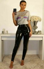 Womens black high shine vinyl - high,
