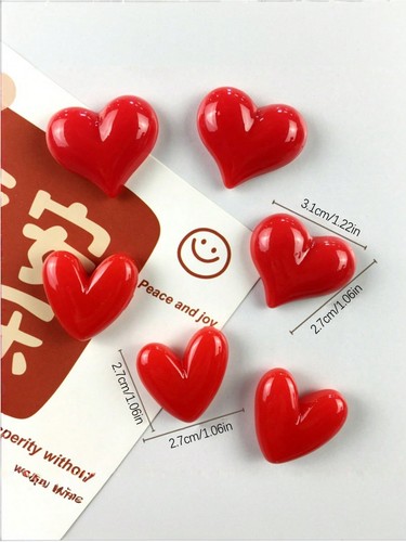 6pcs heart shaped - 6pcs,