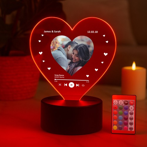 Personalised led song photo - personalised,