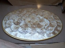Vintage Capiz Shell Table Setting For 4, Large Place Mats. Mother Of Pearl