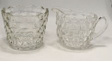 Fostoria American Clear Sugar Bowl Creamer Set