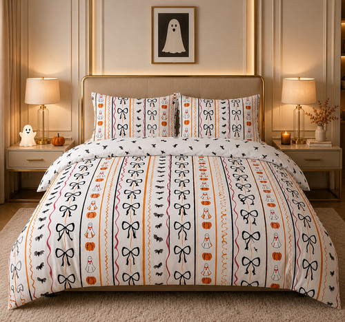 Halloween stripe white ghost - stripe–white,
