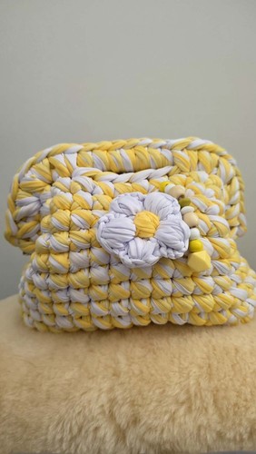 Handmade clutch bag yellow - handmade,