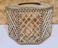 Vintage Ceiling Light Shade  Round Woven With Diffuser Unusual Item