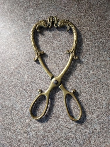 Antique inch brass scissor - antique, 9-inch