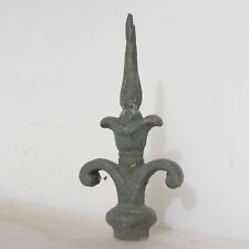 Antique Iron Finial Fence Top Hardware Mount Old Victorian Fleur  7"H - £10each