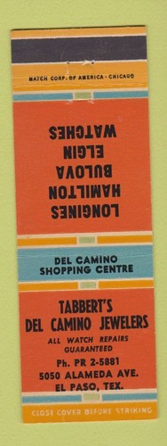 Matchbook cover tabbert - matchbook,