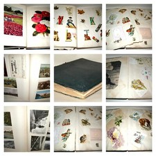 Vintage Scrap Book Containing Various Cuttings/Postcards/Greeting Cards Etc