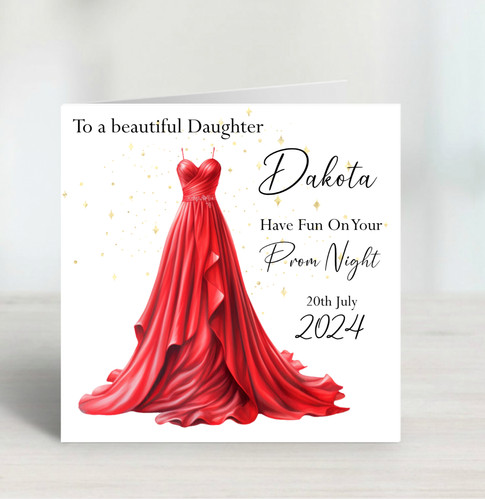Personalised prom card - personalised,