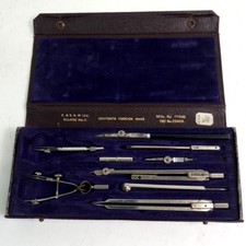 E & S B W Ltd Eclipse No 3 Vintage Drawing Instruments Set Engineering Tools