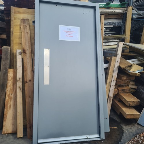 Steel door complete - with, frame