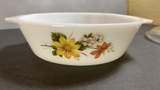 JAJ Pyrex Milk Glass Autumn