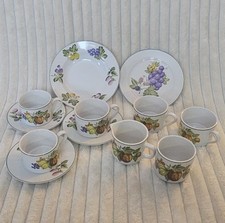 Royal Norfolk Fruit Pattern Tea Set - 13 Piece Vintage Ceramic Set