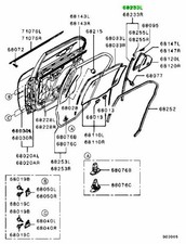 Sash, Rr Door Window, Ctr Lh For: Mitsubishi Lancer Evo 7 8 9 (CT9A)