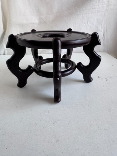 Chinese dark brown wood round - dark,