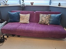 SofaBed Purple Dreams Velvet 4 Seater Click Down , Adjustable, Stain Resistant 