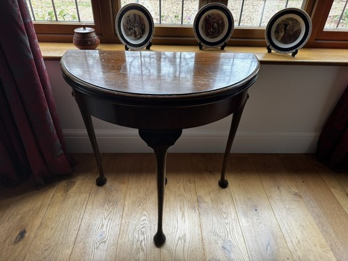Mahogany demi lune table - mahogany,