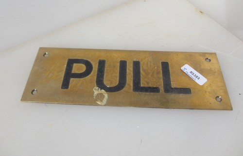 Vintage brass sign push - vintage,