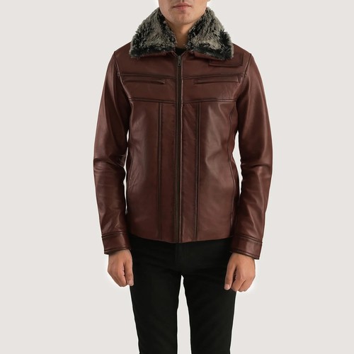 Men brown premium leather - premium,