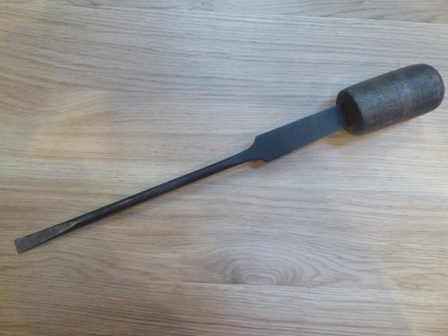 Vintage large wooden handled - wooden,