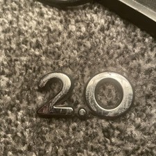 Ford 2.0 Badge Black/Chrome  Emblem Genuine Ford