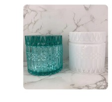 Resin Mould Silicone Vintage Jar With Lid Diamond Storage Box Casting Diy Trinke